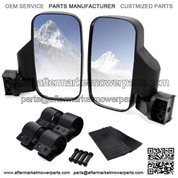 UTV Rear View Side Mirrors 1.75" For Polaris Ranger RZR XP Crew 570 800 900 1000 For: More than one vehicle