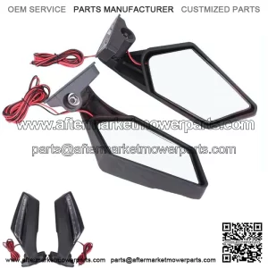 Racing Side Mirrors W/ LED Turn Signal Light For 17-20 Can-Am Maverick X3 Max  For: More than one vehicle