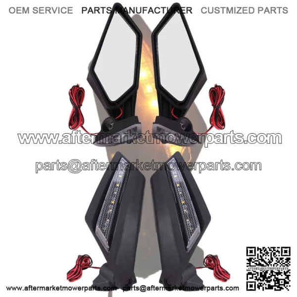 ADJUSTABLE Racing Side Mirrors W/ LED Turn Signal Lights For Can-Am Maverick X3 For: More than one vehicle - Image 2