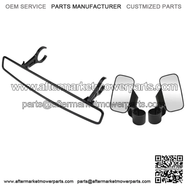2" Clamp Side & Rear View Mirrors Set For Polaris RZR 800 XP1000 900 Yamaha UTV For: More than one vehicle