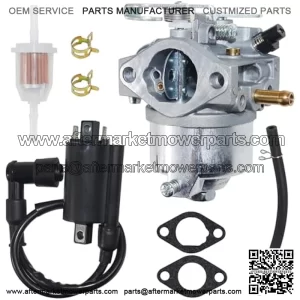 AM122006 Carbruetor with AM120732 Ignition Coil Replaces John Deere AM122006, AM121391, AM118740 for John Deere 4X2, 6X4 Gators, Diesel Gator, Trail Gator, Worksite Gator, PC2387