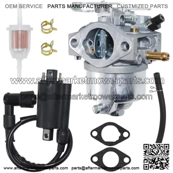 AM122006 Carbruetor with AM120732 Ignition Coil Replaces John Deere AM122006, AM121391, AM118740 for John Deere 4X2, 6X4 Gators, Diesel Gator, Trail Gator, Worksite Gator, PC2387