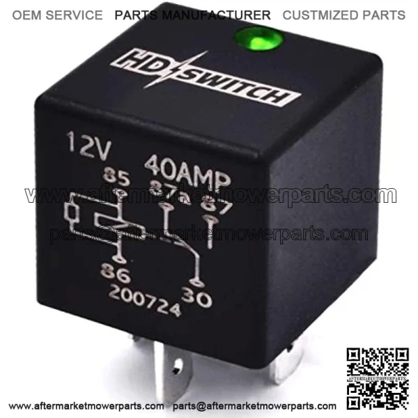 Waterproof Relay w/LED Indicator Light Upgrade Replaces John Deere 1023E 1025R 1026R 2305 2320 2520 3025E 3033R 3036E 3038 3039R 3045R 3046R 3120 3203 3320 3520 3720 Tractor - Dielectric Grease