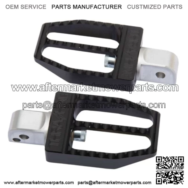 Thrashin Supply Black Front Militant Aluminum Footpegs 2018+ Harley Softail (For: Harley-Davidson)