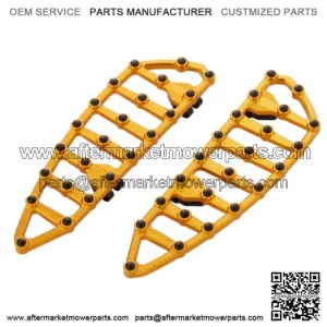 MX Billet Driver Floorboards Gold 18" Pair Set Harley Touring 99+ (For: Harley-Davidson)
