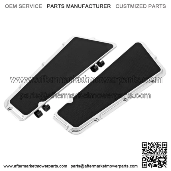 Beveled Driver Floorboards Chrome Pair Set Harley Softail Touring 99+ (For: Harley-Davidson)