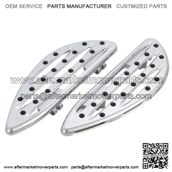 Deep Cut Driver Floorboards Kit Chrome 16" Pair Harley Touring 99+ (For: Harley-Davidson)