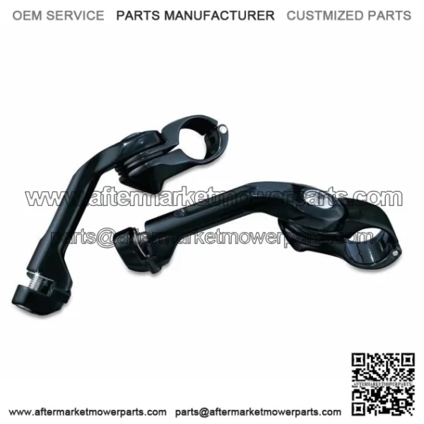 Kuryakyn Gloss Black 1.25 Engine Guard Long Arm Mount Highway Pegs Harley Honda (For: Harley-Davidson)