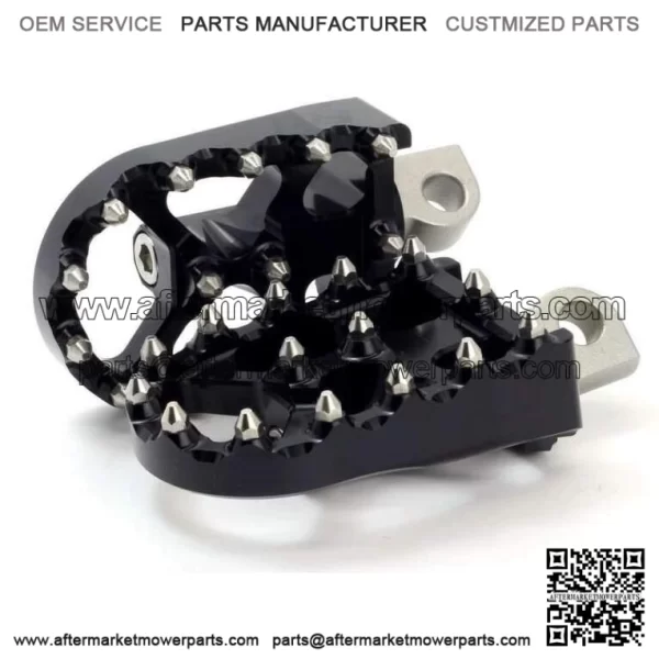 Flo Moto Black Aluminum Motorcycle MX Platform Foot Pegs Pair Set Harley Custom (For: Harley-Davidson)