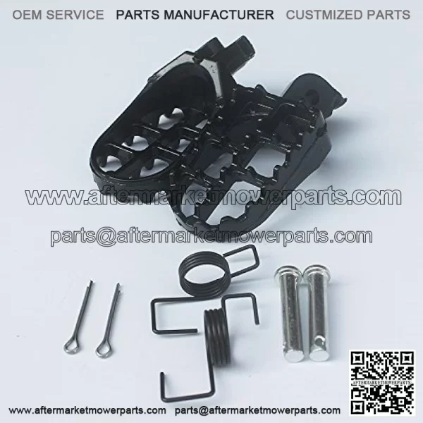Foot Pegs Footrest For Yamaha YZ125 YZ250 PW50 PW80 BW80 DT50 RT100 RT180 TT225S TT225T TTR110 TTR90 TW200 WR200 250 500 XT225 XT250 XT350 Dirt bike Aluminum Black Color - Image 2