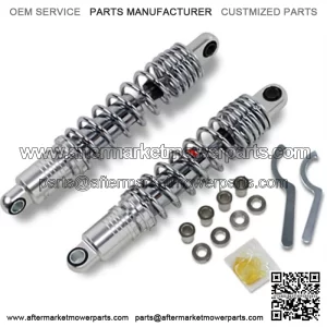 Chrome 11 Rear Coil Shocks Adjustable Harley Sportster XL FXR Nitrogen Gas 86-03 (For: Harley-Davidson)