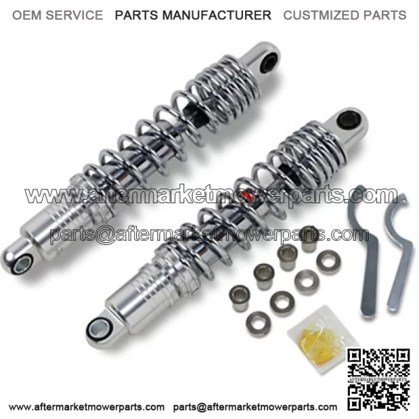 Chrome 11 Rear Coil Shocks Adjustable Harley Sportster XL FXR Nitrogen Gas 86-03 (For: Harley-Davidson)