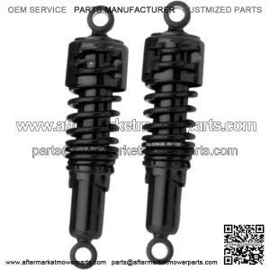 Brand Black 10.5" Slammer Lowering Rear Shocks Pair 1991-2017 Harley Dyna (For: Harley-Davidson)