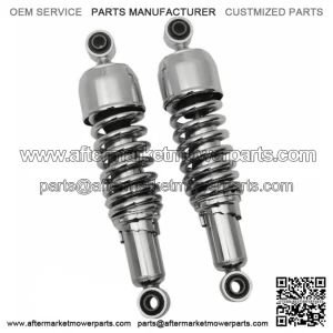 Chrome 12" Nitrogen Rear Shock Absorbers Harley Touring 85-2017 (For: Harley-Davidson)