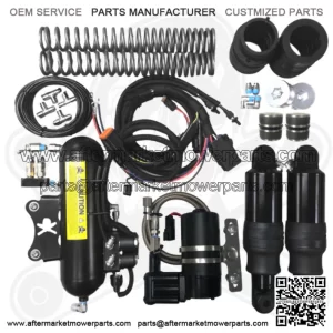 Dirty Air Stealth Front & Rear Air Ride Shocks Suspension Fast-Up Kit Harley 80+ (For: Harley-Davidson)