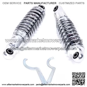 Chrome 11" Rear Coil Overs Shocks Ride Adjustable Harley Touring Nitrogen Gas (For: Harley-Davidson)