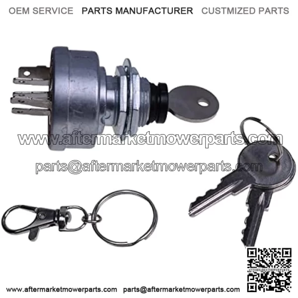 Starter Ignition Switch AM101561 TCA22740 AM107076 TCA15075 Compatible with John Deere 130 160 165 170 175 180 185 240 245 260 265 285 320 500 - Image 2
