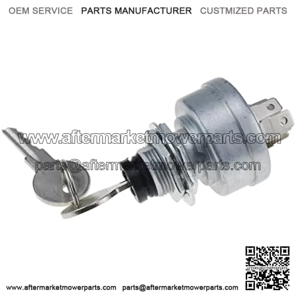Ignition Switch AM101561 TCA22740 AM107076 TCA15075 Compatible with John Deere 130 160 165 170 175 180 185 240 245 260 265 285 320 500, Silver - Image 3