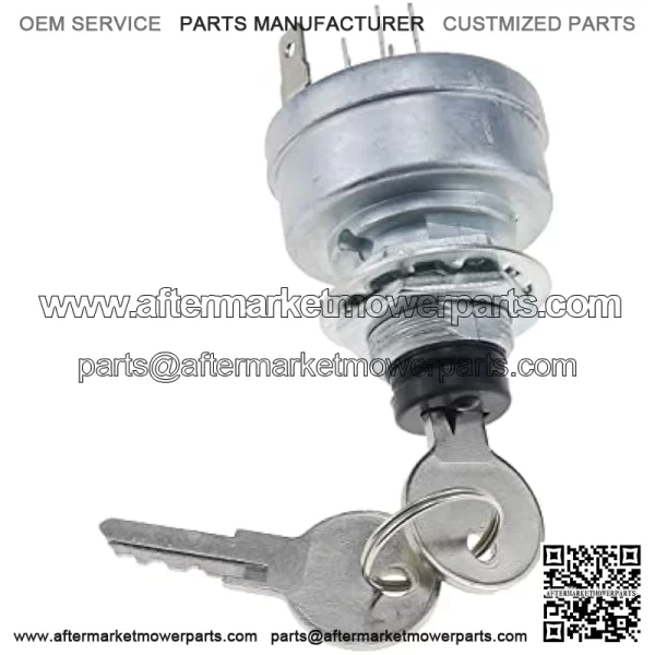 Ignition Switch AM101561 TCA22740 AM107076 TCA15075 Compatible with John Deere 130 160 165 170 175 180 185 240 245 260 265 285 320 500, Silver - Image 4