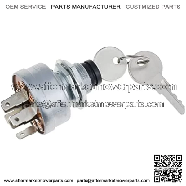 Ignition Switch AM101561 TCA22740 AM107076 TCA15075 Compatible with John Deere 130 160 165 170 175 180 185 240 245 260 265 285 320 500, Silver - Image 5