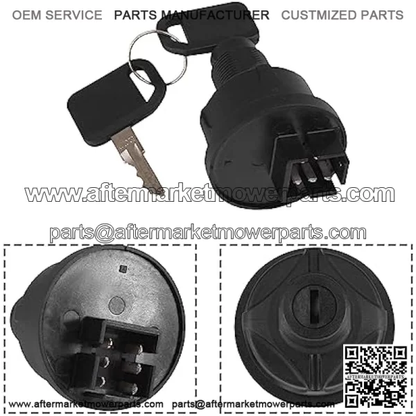 Ignition Switch with Keys AUC15805 TCA26088 TCA24615 UC10104 AUC13979 Fits for John Deere 636M 648M 652M 652R Quik-Trak Mowers Z915 Z920 Z930 Z950 Z960 Z970 Ztrak Mowers 2020A 2030A - Image 2