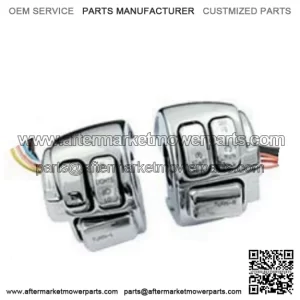 Handlebar Chrome Control Switch Housing Kit 60" Wiring Harley FXST XL FXD 96-11 (For: Harley-Davidson)