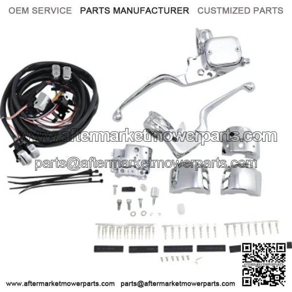Chrome Handlebar Hand Controls Switches Single Disc 9/16" Harley Softail Dyna XL (For: Harley-Davidson)