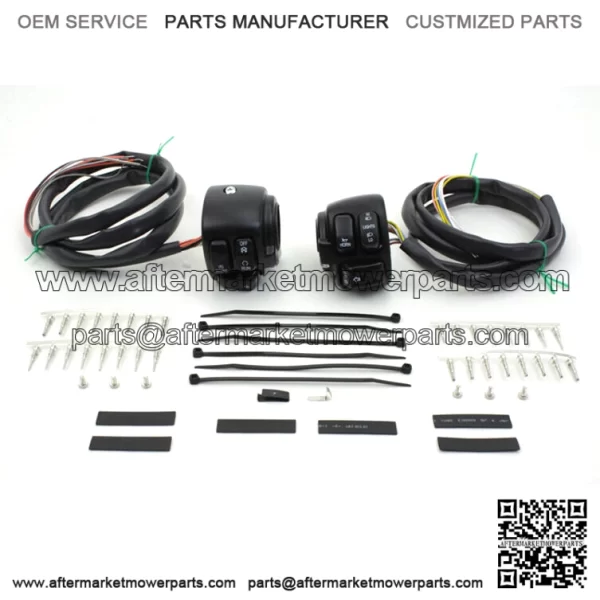 Handlebar Black Control Switch Housing Kit 60" Wiring Harley FXST XL FXD 06-11 (For: Harley-Davidson)