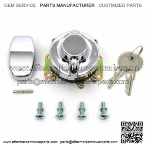 Chrome 6-Post Fat Bob Gas Tank Dash Ignition Switch Key Lock Harley Shovelhead (For: Harley-Davidson)