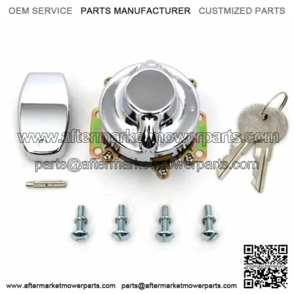 Chrome 6-Post Fat Bob Gas Tank Dash Ignition Switch Key Lock Harley Shovelhead (For: Harley-Davidson)