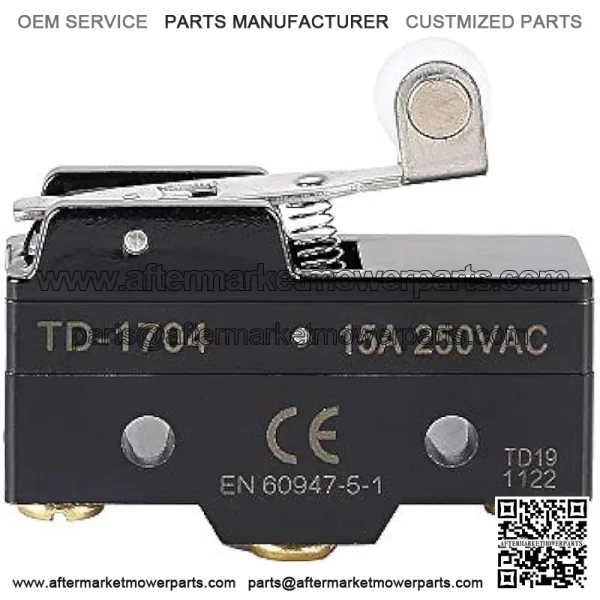Golf Cart Accelerator Micro Switch,3 Terminal Micro Switch with Roller for EZGO (Gas 1983-1994) TXT Marathon Golf Carts,relpace OEM:10606G1, 10606G2, 17928G1, 31535G1