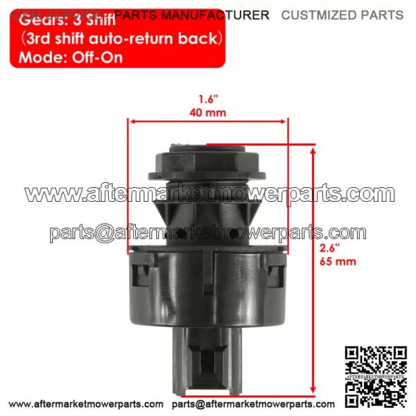 Ignition Key Switch for Arctic Cat ZR 3000 / ZR 7000 / ZR 9000 129 137 2019-2021 (For: Arctic Cat) - Image 2