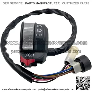 Left Handlebar Control Engine Start Run Off Headlight Switch for Yamaha Big Bear 350 Warrior 350 Moto-4 225/250/350 PRO-4 Terra Pro YFM225/250/350 YFP350 YFU59V-83973-09-00