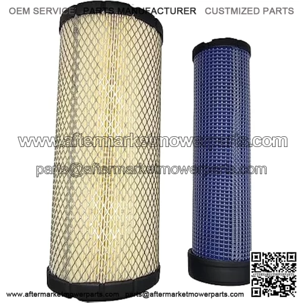 Air Filter Inner Outer Set Compatible with John Deere RE68048 RE68049 Tractor 3120 3320 3520 4105 3720 5105 5200 5203 5205 5210 5300 Wix 46489 46490