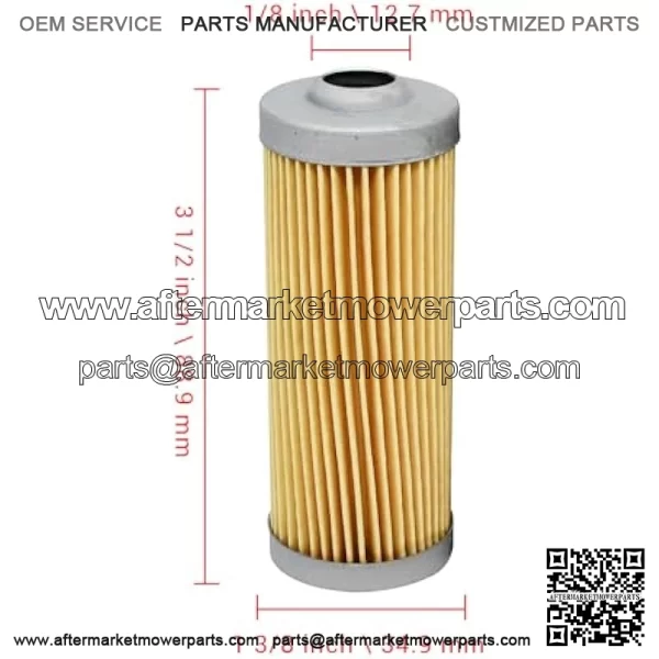 M801101 8970713480 CH10479 Fuel Filter MIU804763 Compatible with John Deere Compact Tractor 790 655 4300 4210 4200 2025R Lawn Tractor X749 X748 X744 Skid-Steer 3375 375 Front Mower F1145 F915 2PCS - Image 2