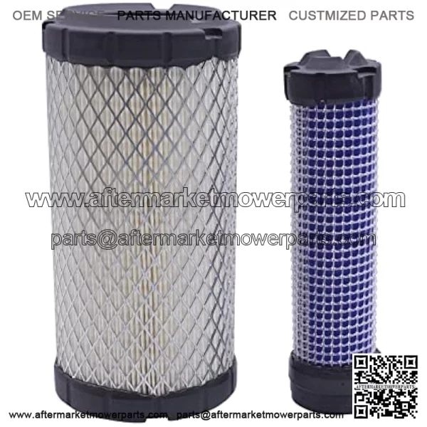 Inner & Outer Air Filters Set M113621 M123378,Air Filter Element Compatible with 1023E 1026R 1200 1720 1725 2030A 2210 2500,Replaces Kawasaki 11013-7029 11013-7048