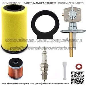1YW-14451-00-00 Air Oil Filter and Fuel Gas Tank Switch Valve Petcock for Yamaha Timberwolf 250 Big Bear 350 Moto-4 250 350 Kodiak 400 Big Bear 350 Big Bear 1987-1999 with Spark Plug Oil Filter Parts