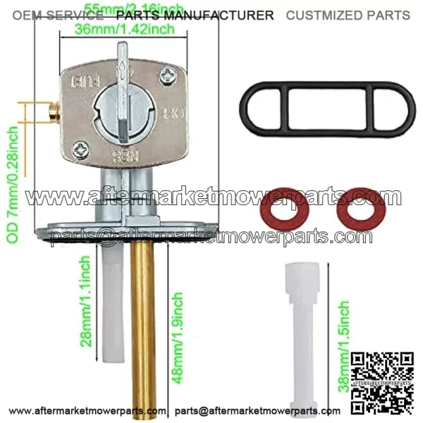 1YW-14451-00-00 Air Oil Filter and Fuel Gas Tank Switch Valve Petcock for Yamaha Timberwolf 250 Big Bear 350 Moto-4 250 350 Kodiak 400 Big Bear 350 Big Bear 1987-1999 with Spark Plug Oil Filter Parts - Image 4