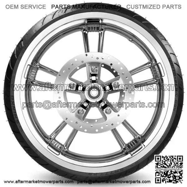 21 3.5 Chrome Enforcer Billet Front Wheel Rim WW Tire Package Harley Touring 08+ (For: Harley-Davidson)