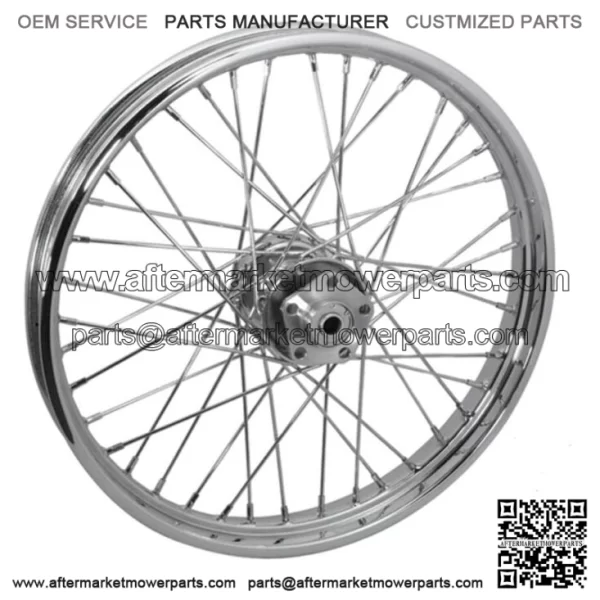 21 x 2.15 Front Chrome 40 Spoke Wheel Rim Dual Disc 80-83 Wide Glide FXWG Harley (For: Harley-Davidson)