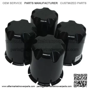 Golf Cart UTV ATV Wheel Rim Black Center Caps Set of 4