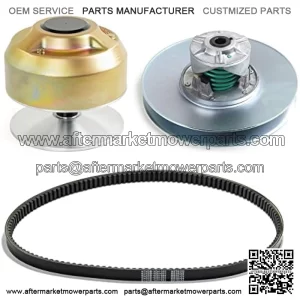 Primary Drive Driven Clutch with Belt for John Deere 4X2 Gators, 1200A Bunker and Field Vehicle, Replaces AM140985 (AM128794), AM140967, RE28721