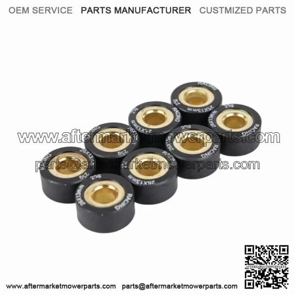 8PCS 26*13 25G Motorcycle Scooter AN400 Variator Weight Roller Clutch Pulley