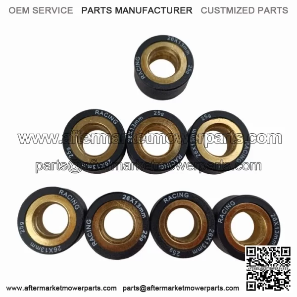 8PCS 26*13 25G Motorcycle Scooter AN400 Variator Weight Roller Clutch Pulley - Image 2