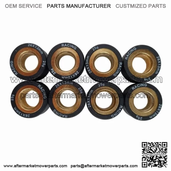 8PCS 26*13 25G Motorcycle Scooter AN400 Variator Weight Roller Clutch Pulley - Image 3