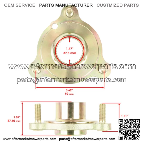 Rear Brake Disc and Sprocket Hub Collar for Polaris Trail Blazer 330 2008 - 2013 (For: Polaris) - Image 2