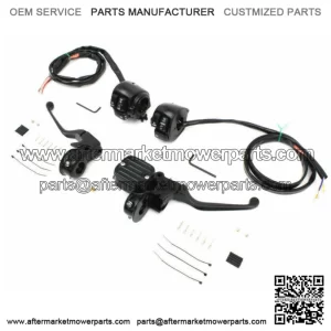 Black Handlebar Controls Hand Lever Set Control Kit Single Disc Switches Wiring (For: Harley-Davidson)