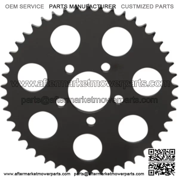 Black 46 Tooth Flat Rear Wheel Sprocket Harley Big Twin 00-17 (For: Harley-Davidson)