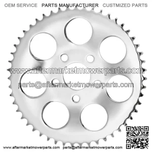 Chrome 47 Tooth Dished Rear Wheel Sprocket Harley Big Twin 73+ (For: Harley-Davidson)