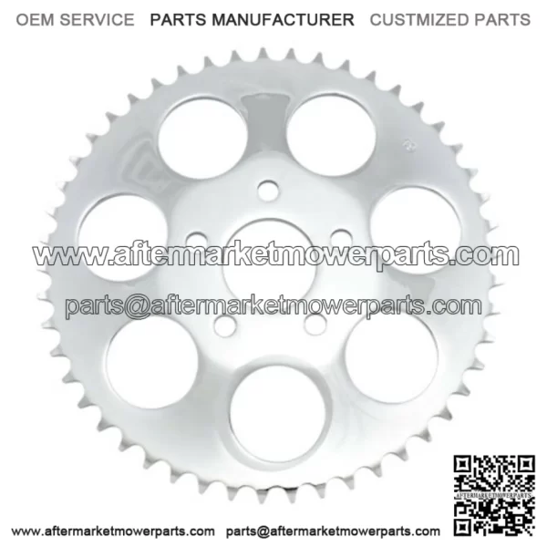 Chrome 49 Tooth Dished Rear Wheel Sprocket Harley Big Twin Evo (For: Harley-Davidson)